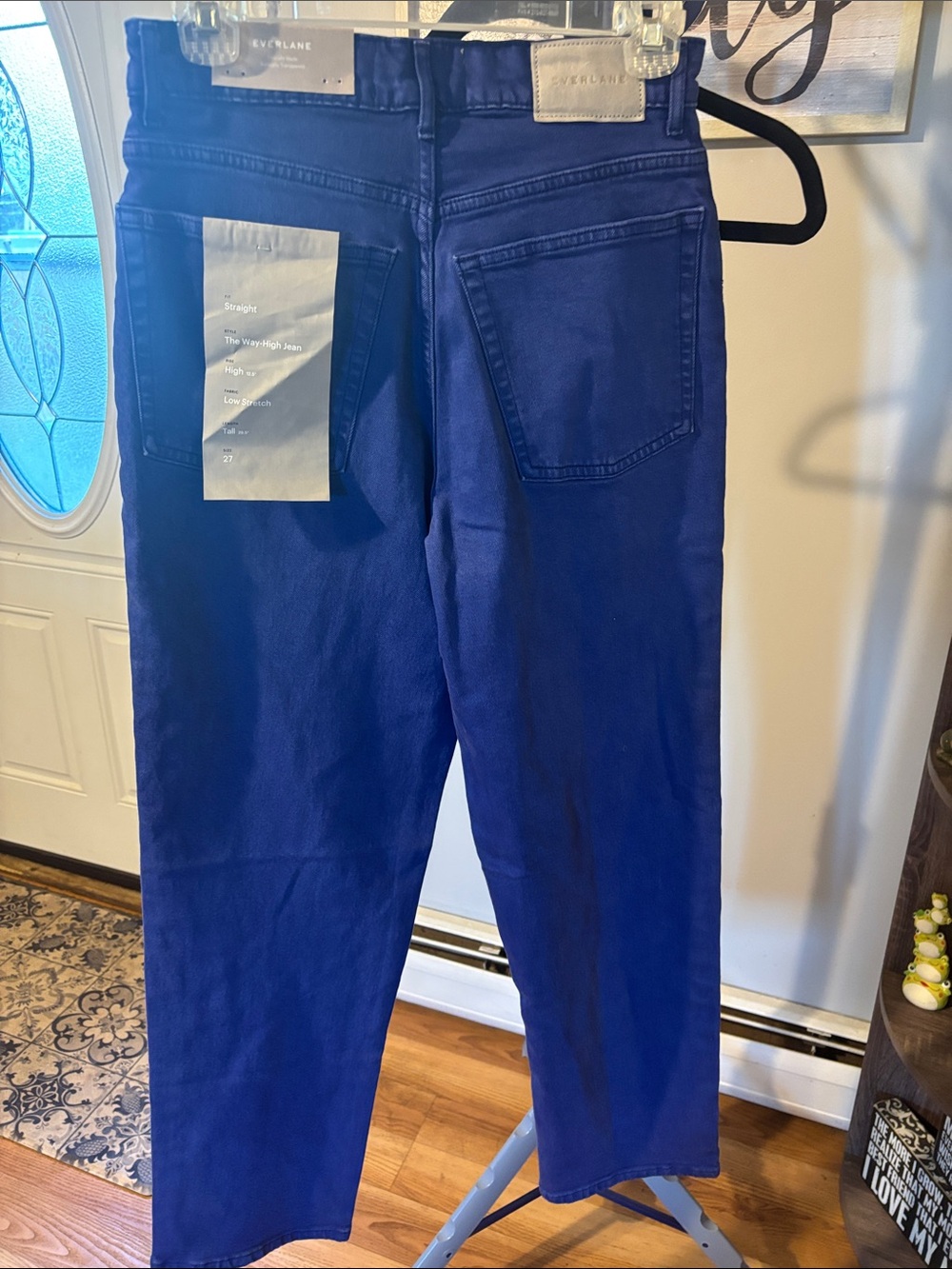 Everlane Straight Jeans in Royal Blue